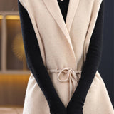 Tied sleeveless waistcoat - liwisi