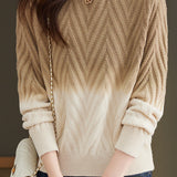Half-high collar knitted base layer shirt with hidden pattern - liwisi