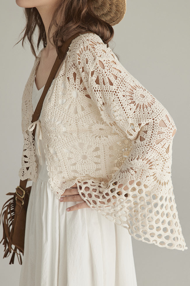 Hollowed-out knitted outerwear - liwisi