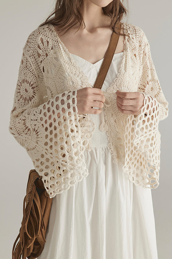 Hollowed-out knitted outerwear - liwisi