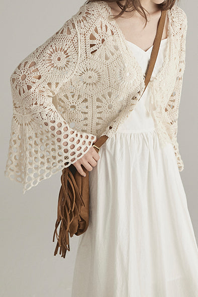 Hollowed-out knitted outerwear - liwisi