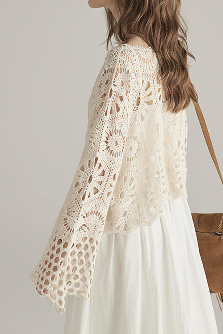 Hollowed-out knitted outerwear - liwisi
