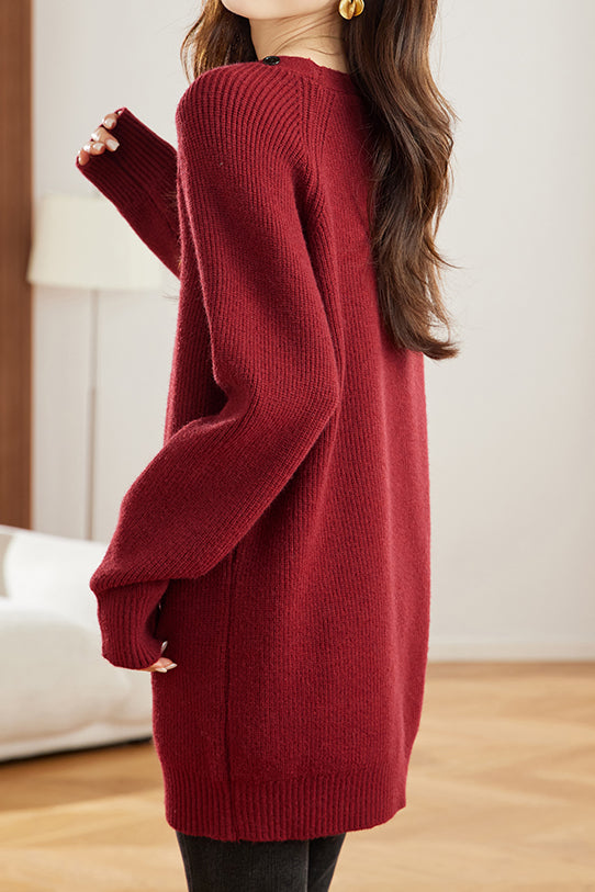Loose scarf-neck sweater - liwisi