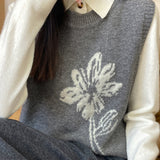 Round-neck pullover sleeveless waistcoat - liwisi