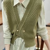 Elegant striped shirt and waistcoat two-piece set - liwisi