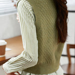 Elegant striped shirt and waistcoat two-piece set - liwisi