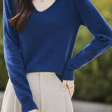 Solid-color versatile knitted shirt - liwisi