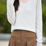 Solid-color versatile knitted shirt - liwisi
