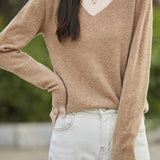 Solid-color versatile knitted shirt - liwisi