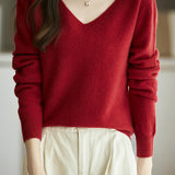 Solid-color versatile knitted shirt - liwisi
