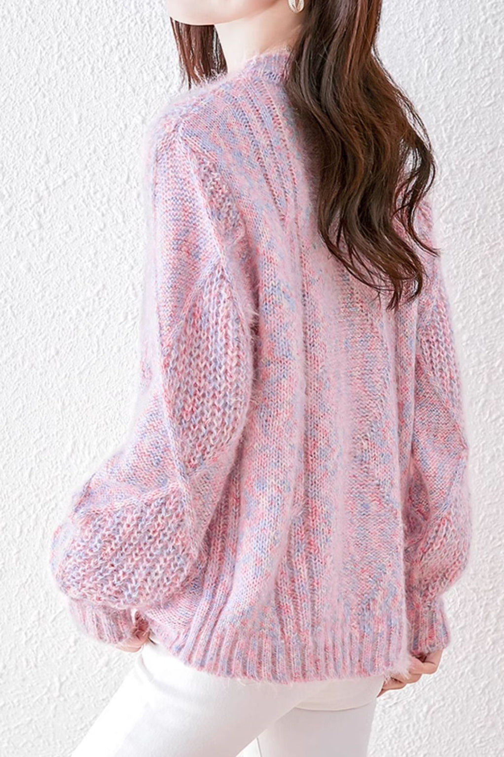Lazy-style colored-dot knitted bottoming sweater - liwisi