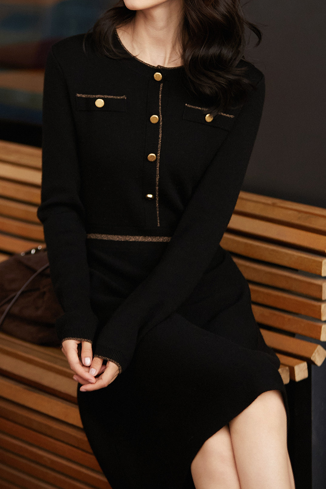 Elegant style knitted dress - liwisi