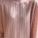Lace-trimmed semi-high-neck base layer shirt - liwisi