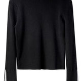 Faux two-piece half-turtleneck knitted top - liwisi