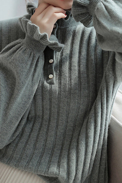 Jellyfish-collar French knitted sweater - liwisi