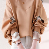 Irregular dividing line sweatshirt - liwisi
