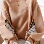 Irregular dividing line sweatshirt - liwisi