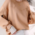 Irregular dividing line sweatshirt - liwisi