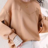 Irregular dividing line sweatshirt - liwisi