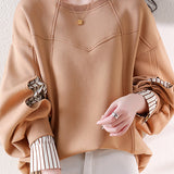 Irregular dividing line sweatshirt - liwisi