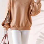 Irregular dividing line sweatshirt - liwisi