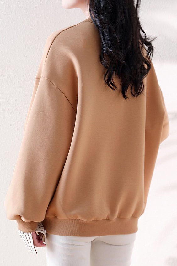 Irregular dividing line sweatshirt - liwisi