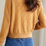 V-neck knitted cardigan - liwisi