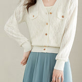 V-neck knitted cardigan - liwisi