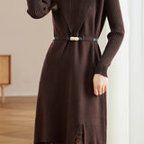 Lace-edged spliced knitted skirt - liwisi
