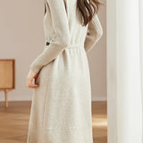 Lace-edged spliced knitted skirt - liwisi