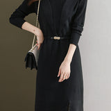 Lace-edged spliced knitted skirt - liwisi