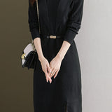 Lace-edged spliced knitted skirt - liwisi