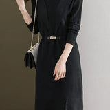 Lace-edged spliced knitted skirt - liwisi
