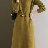 Lace-edged spliced knitted skirt - liwisi
