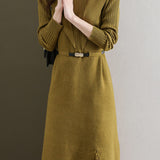 Lace-edged spliced knitted skirt - liwisi