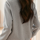 Elegant fake two-piece spliced color-block top - liwisi