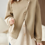 Two - piece Casual Sweatshirt with Stripe Patchwork - liwisi