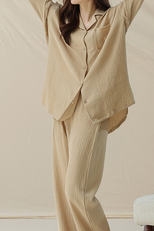 Class A pure cotton double-layer gauze pajamas - liwisi