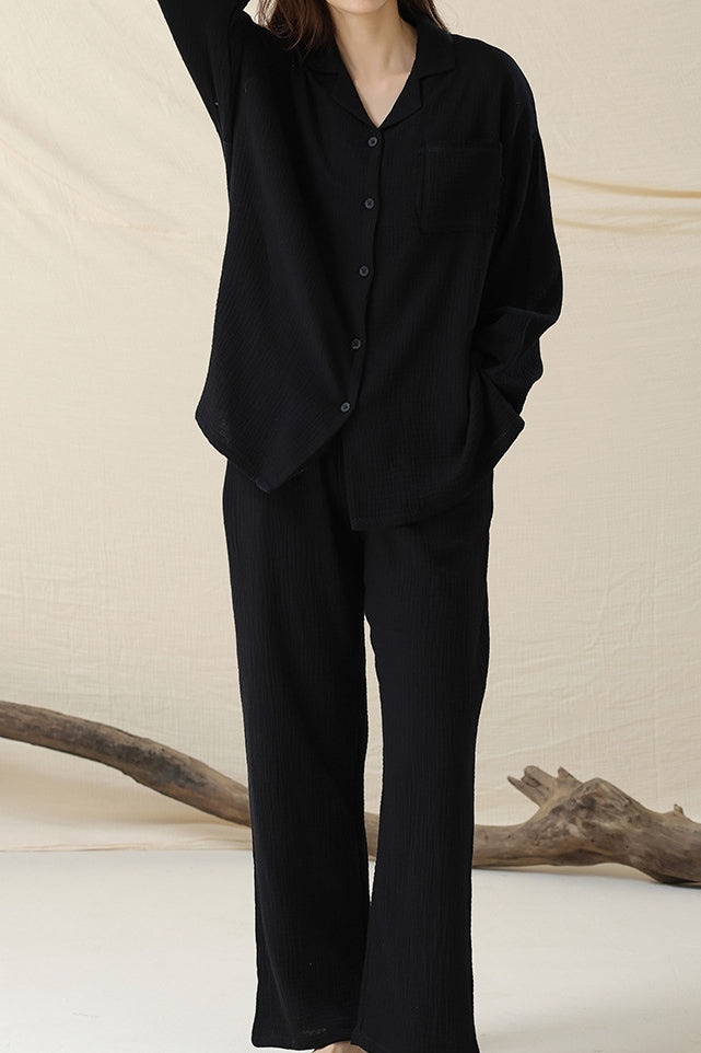 Class A pure cotton double-layer gauze pajamas - liwisi
