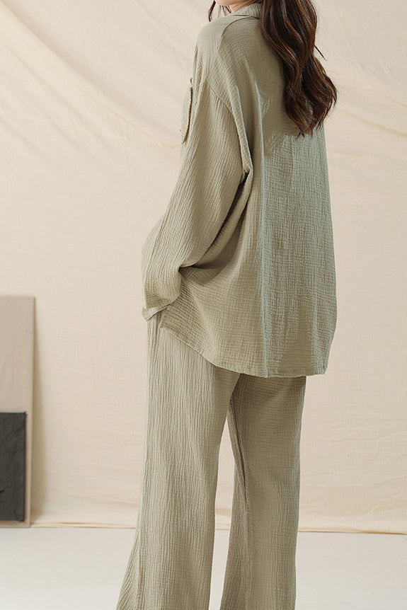 Class A pure cotton double-layer gauze pajamas - liwisi