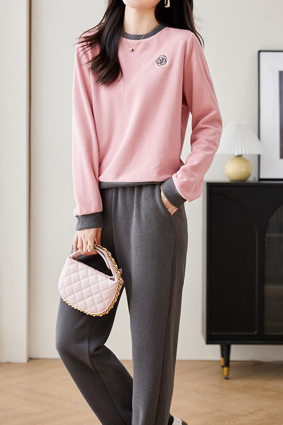 Camellia casual sweatshirt set - liwisi