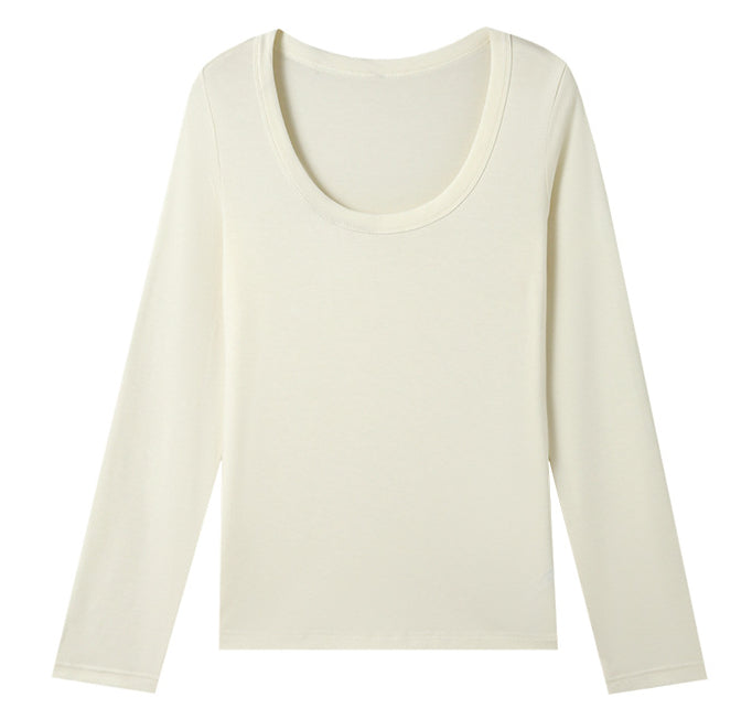 Solid-color round-neck knitted sweater - liwisi