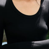 Solid-color round-neck knitted sweater - liwisi