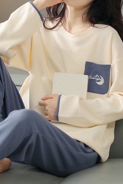 Waffle cotton pajamas - liwisi