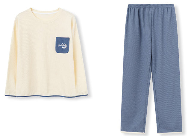 Waffle cotton pajamas - liwisi