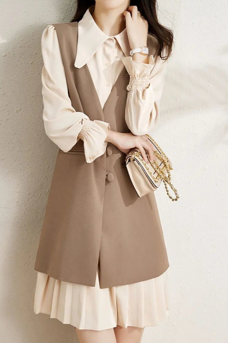 Commuting vest dress set - liwisi