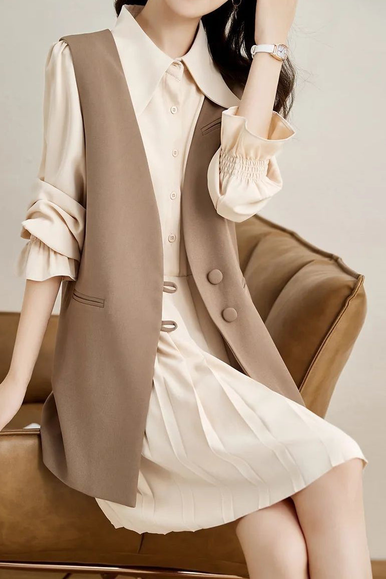 Commuting vest dress set - liwisi