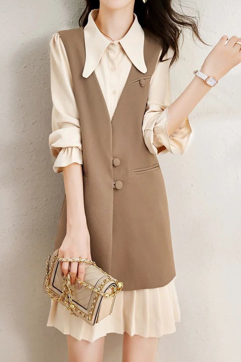 Commuting vest dress set - liwisi