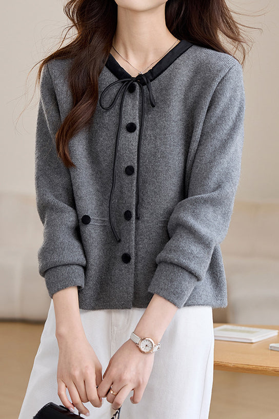 Elegant Knitted Cardigan - liwisi