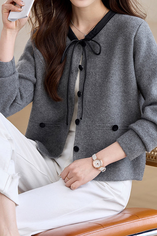 Elegant Knitted Cardigan - liwisi